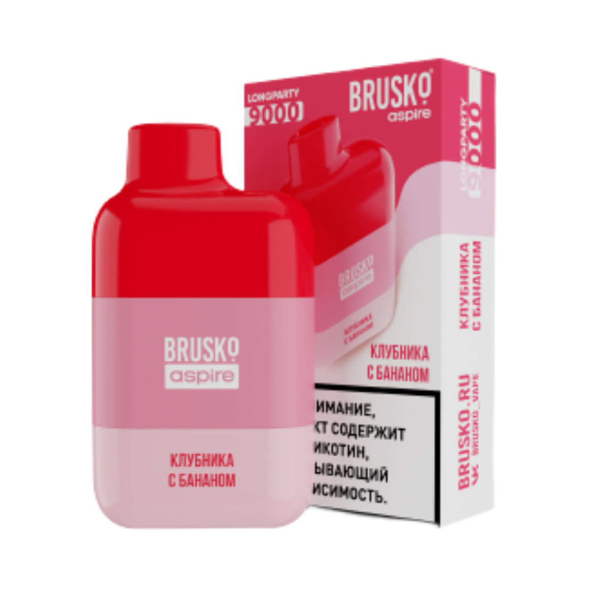 BRUSKO LONGPARTY 9000 Клубника с бананом 2%