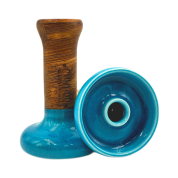Кальянная чашка керамическая ОБЛАКО GLAZE STD Phunnel L голубая кракле