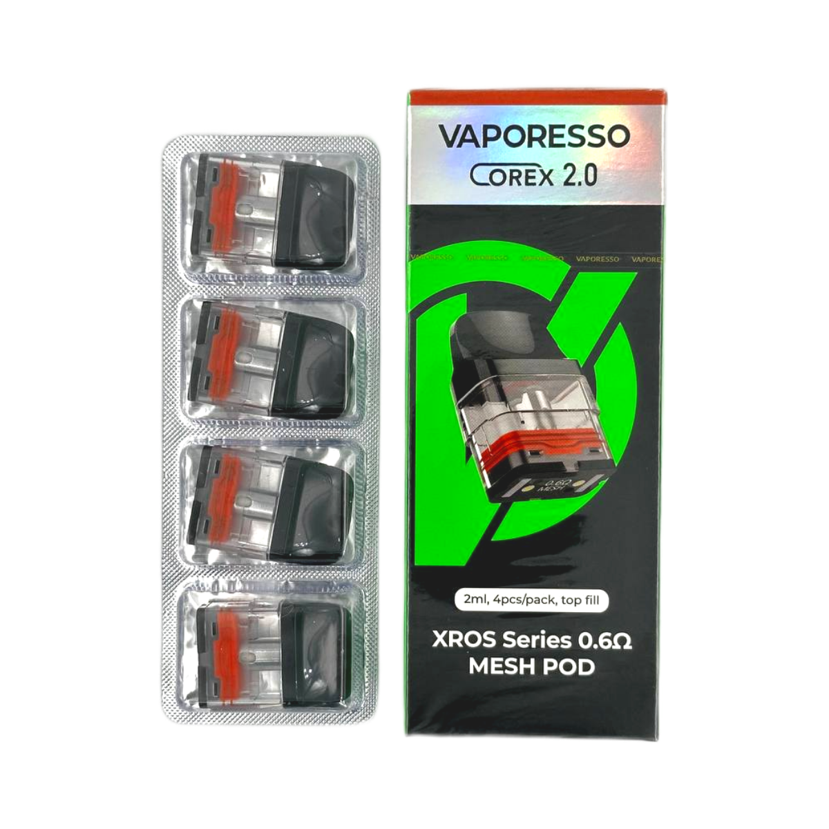 VAPORESSO XROS 0.6ohm 2ml COREX 2.0 Pod  (в упак. 4 шт.)
