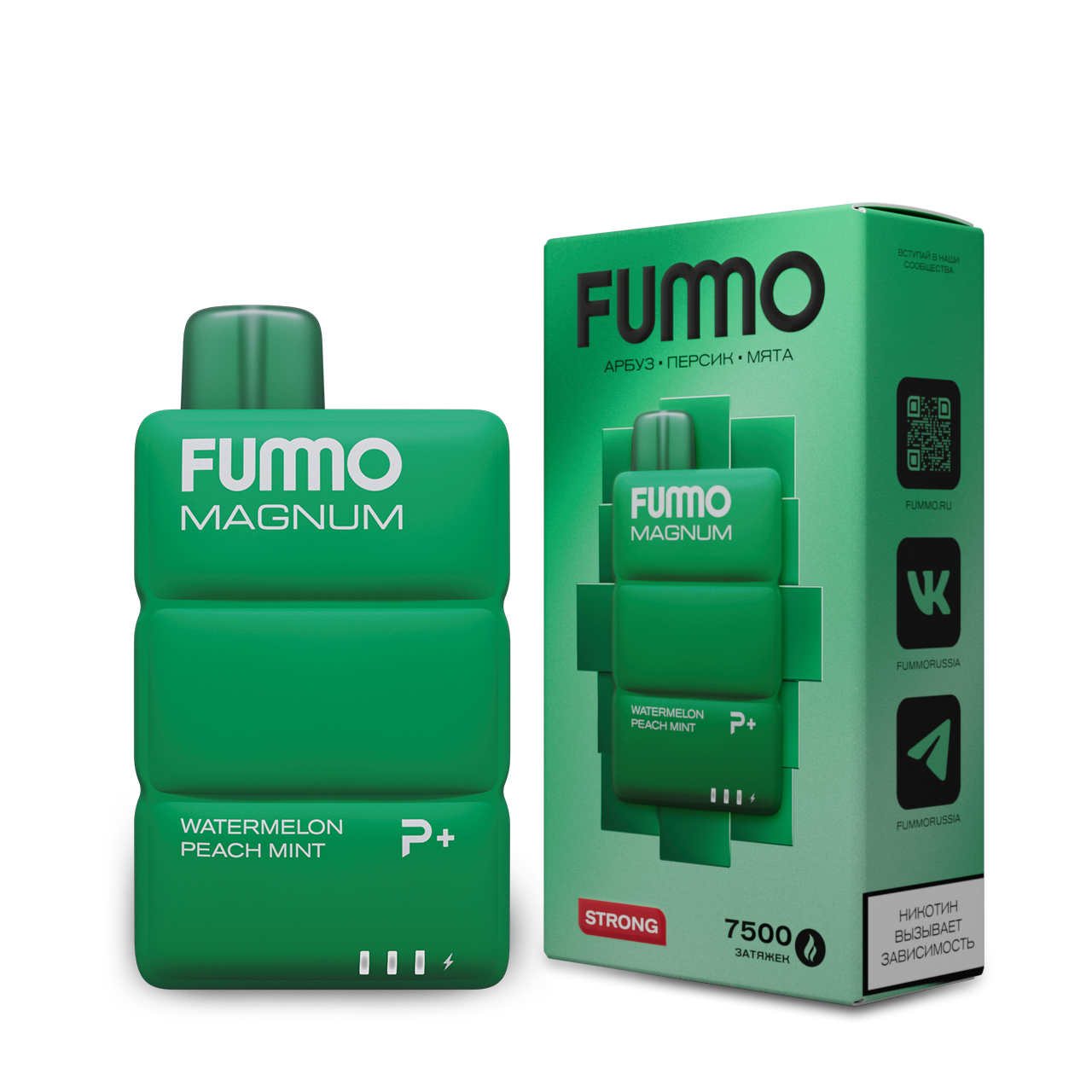 FUMMO MAGNUM 7500 Арбуз персик мята 2%