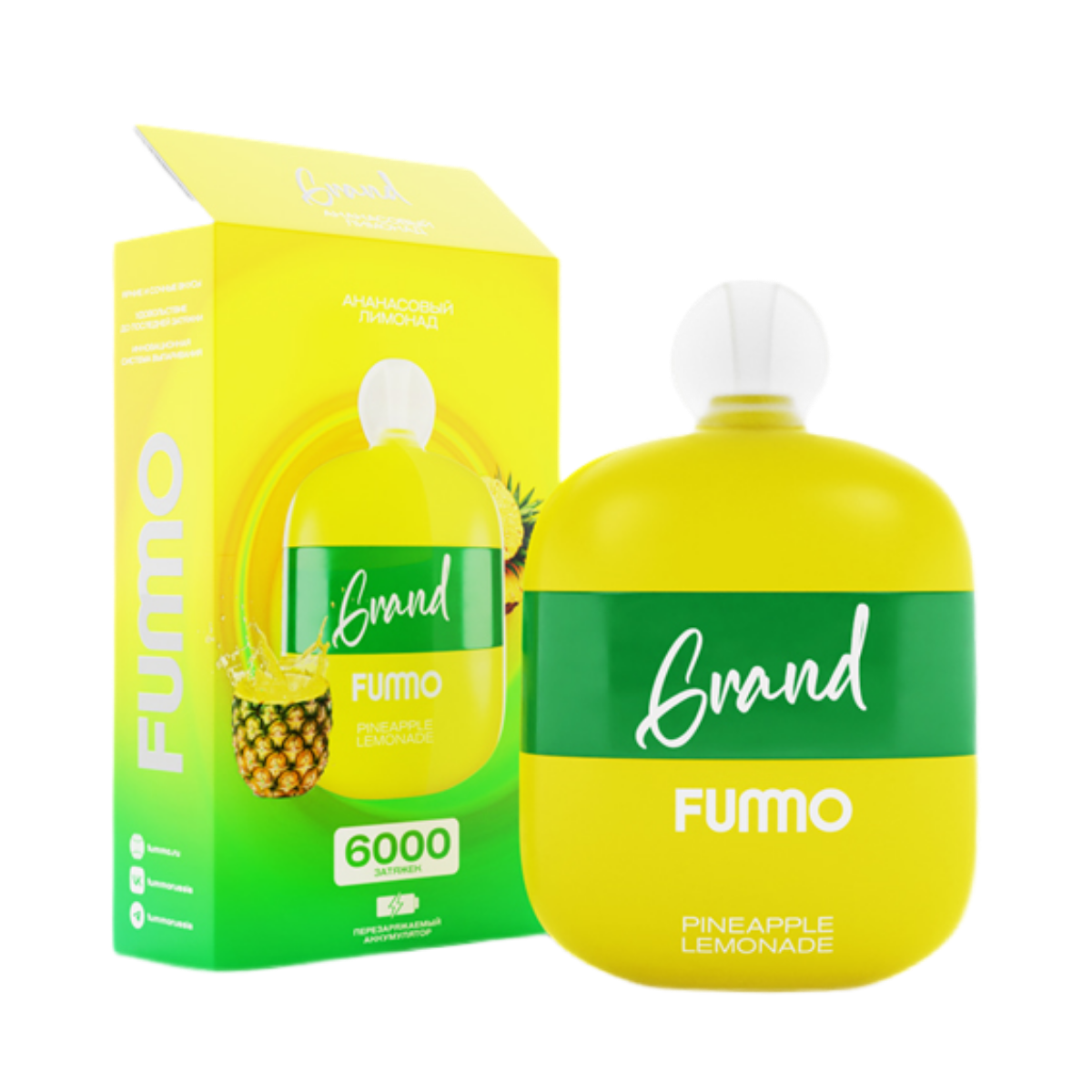 FUMMO GRAND 6000 Ананасовый лимонад 2%