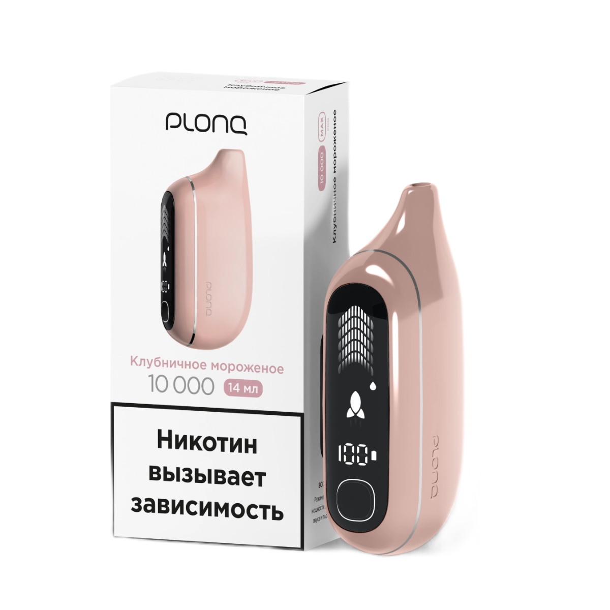 PLONQ MAX PRO 10000 Клубничное мороженое 2%