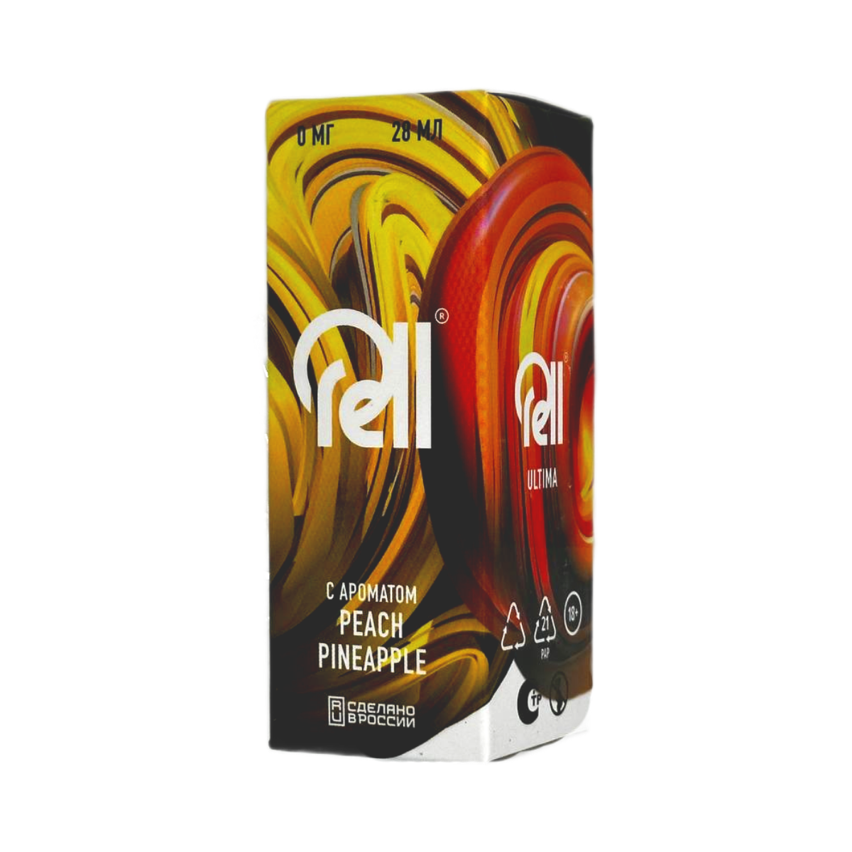 RELL ULTIMA + Nicobooster б/никотина Персик ананас 30мл.0мг.