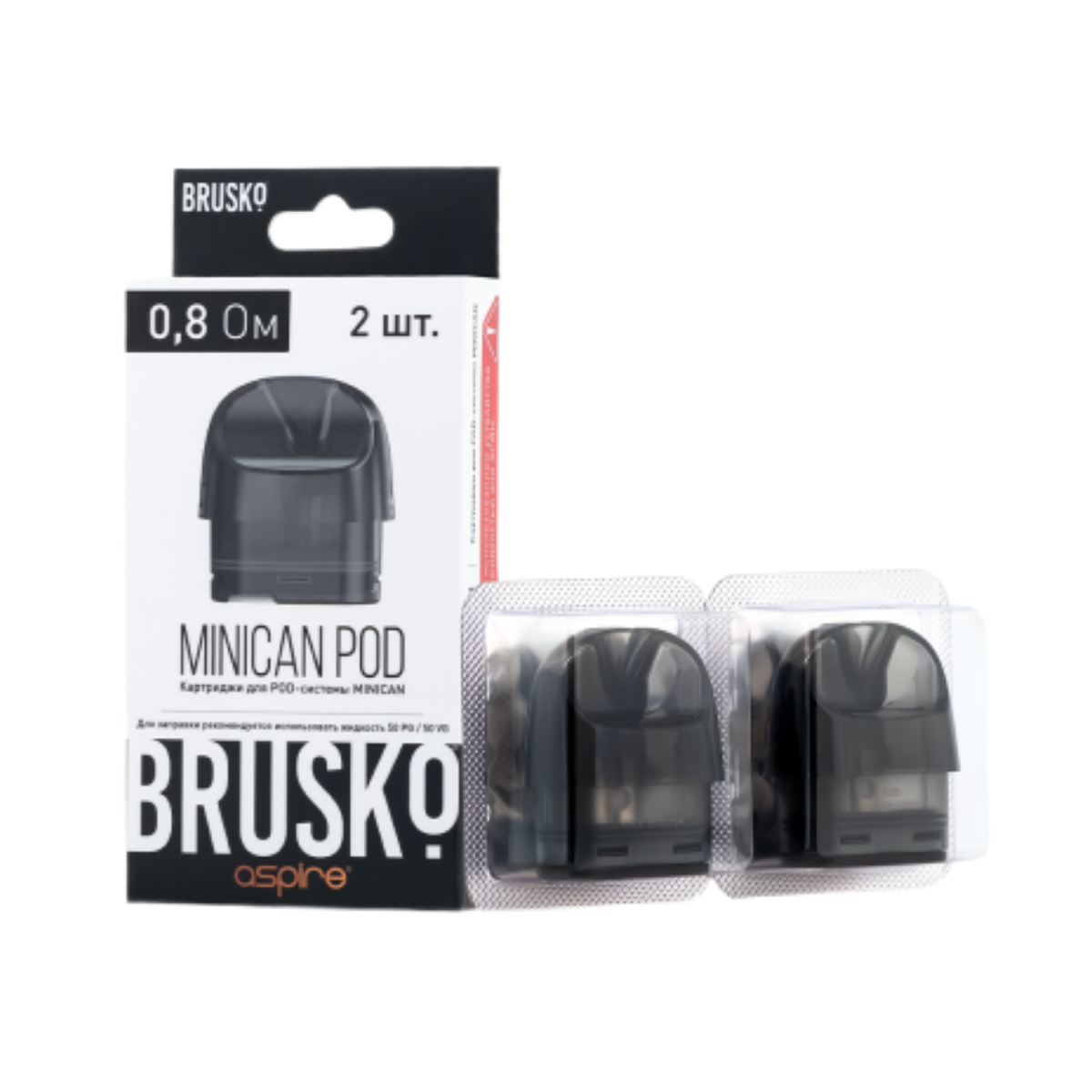 BRUSKO MINICAN  Прозрачный 3 мл 0.8 Ом (уп. 2 шт)