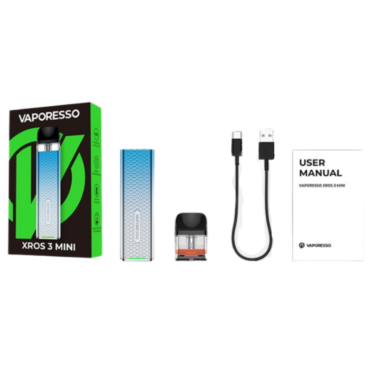 Vaporesso XROS 3 MINI 1000mAh Pod Kit Sky Blu VRR-0090E