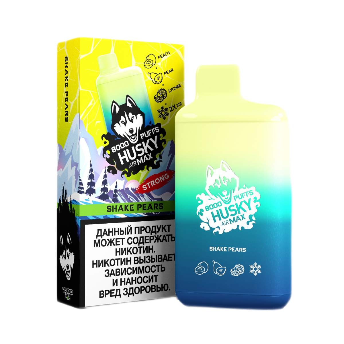 HUSKY AIRMAX 8000 Груша персик личи лед 2%