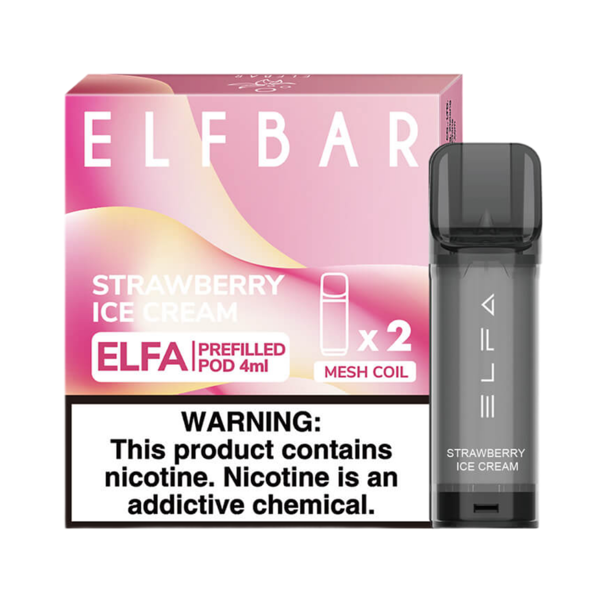 Картридж ELFBAR Клубничное мороженое 4мл х 2шт