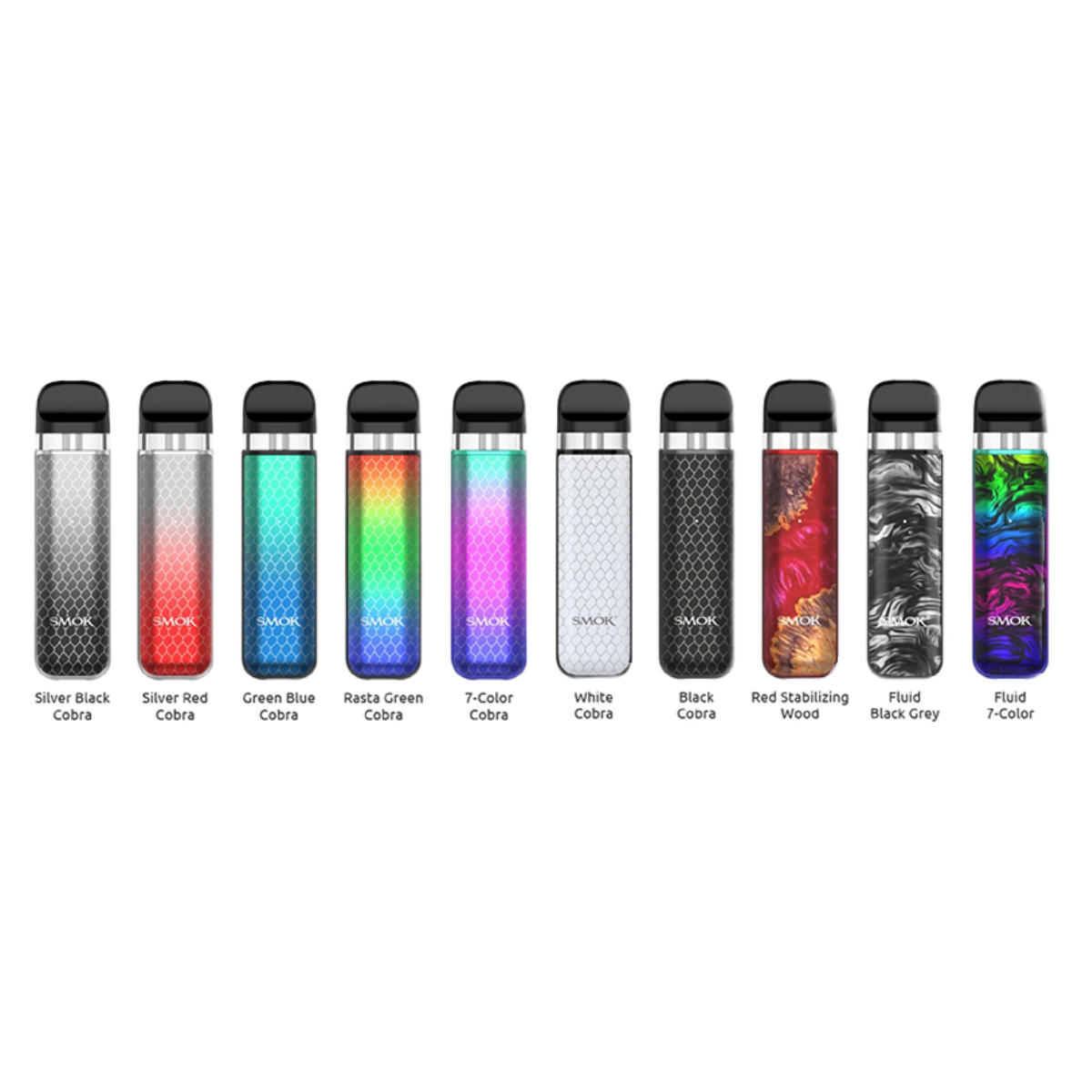 SMOK Novo 2X 800mAh Pod Kit 7-Color Cobra SMOK-140E