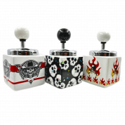 Пепельница TVC керамическая череп /крутящий элемент D9см.