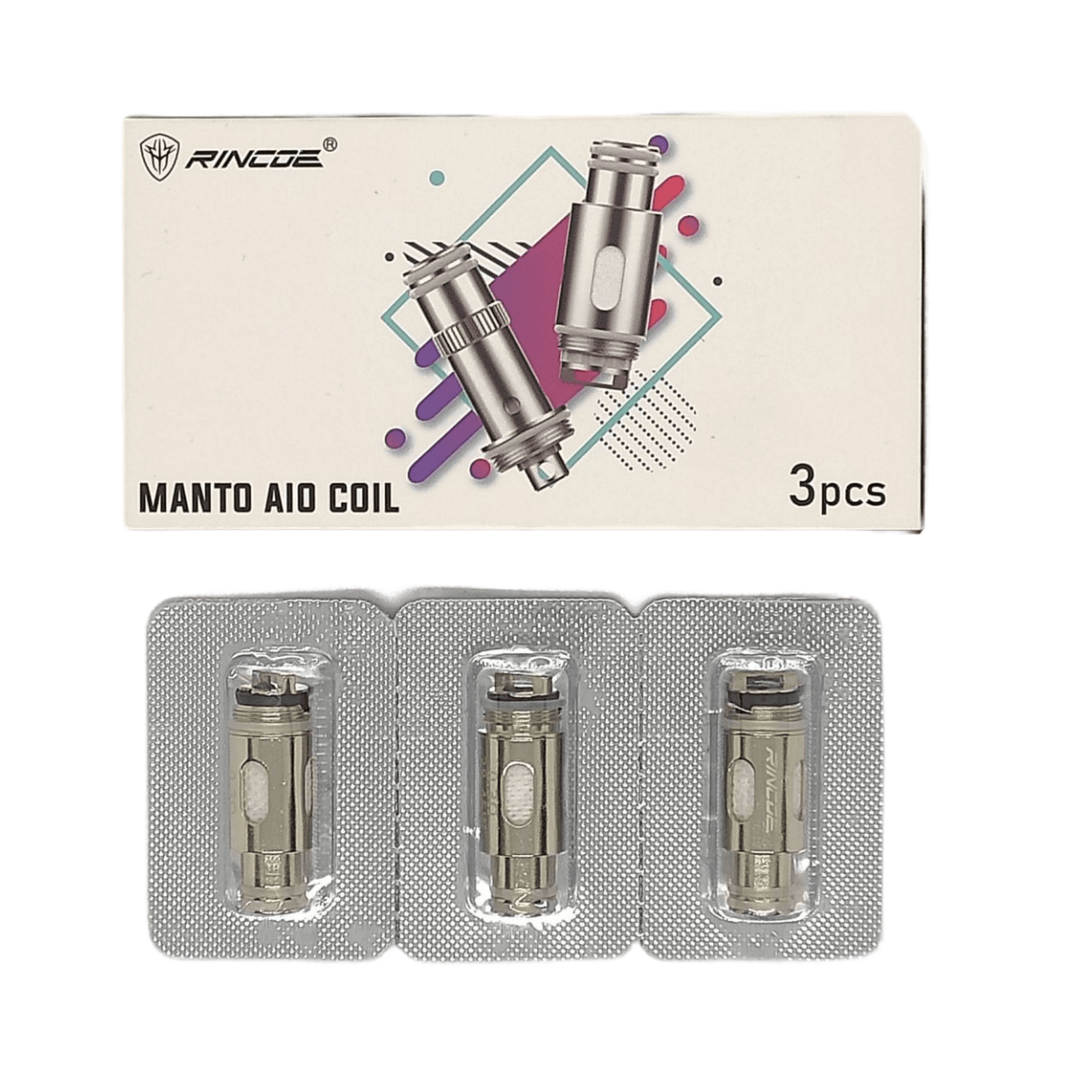 RINCOE Manto Aio 80W Mesh 0.15ohm Coil RK-012-COIL (в упак. 3 шт.)