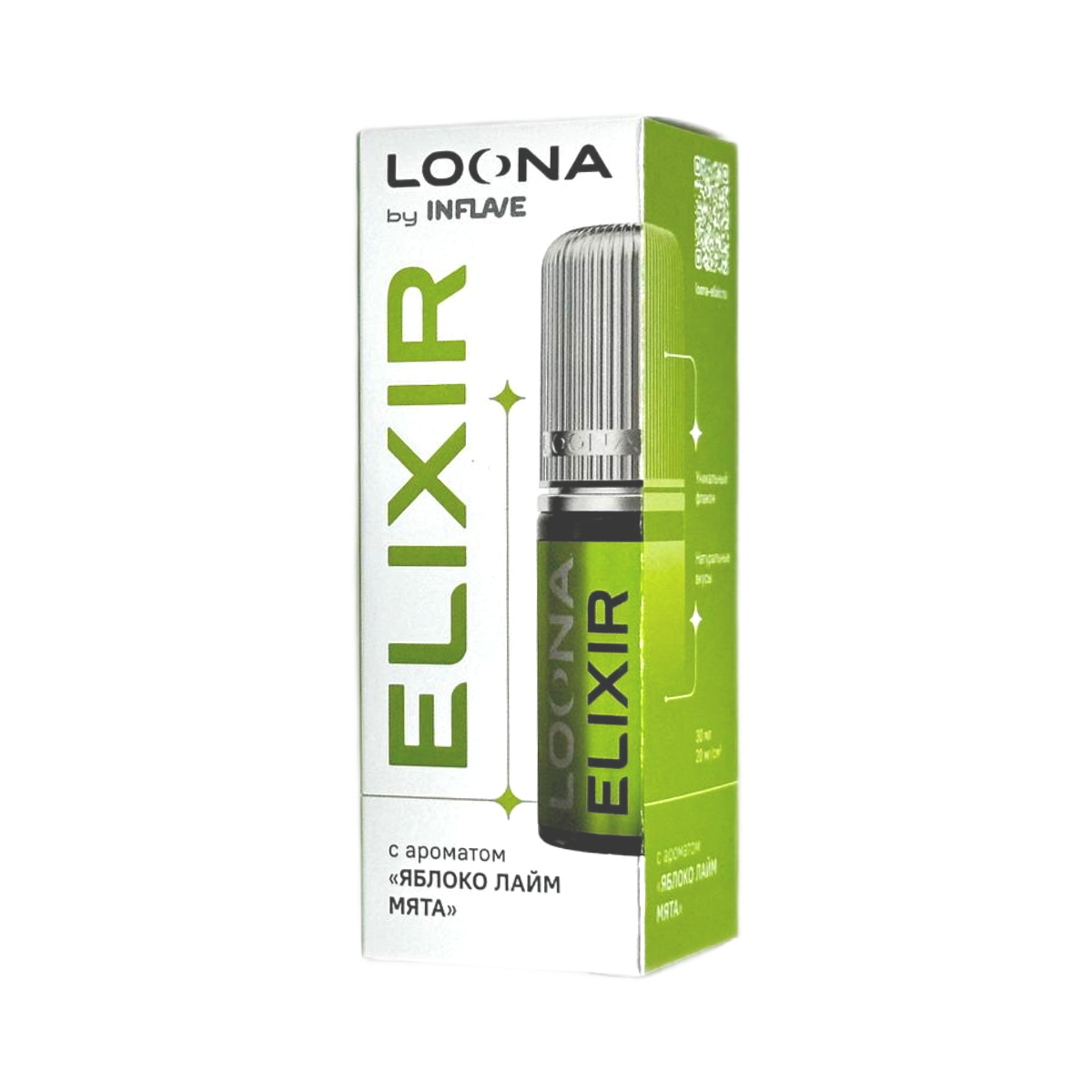 INFLAVE LOONA ELIXIR Яблоко лайм мята 30мл.20мг.