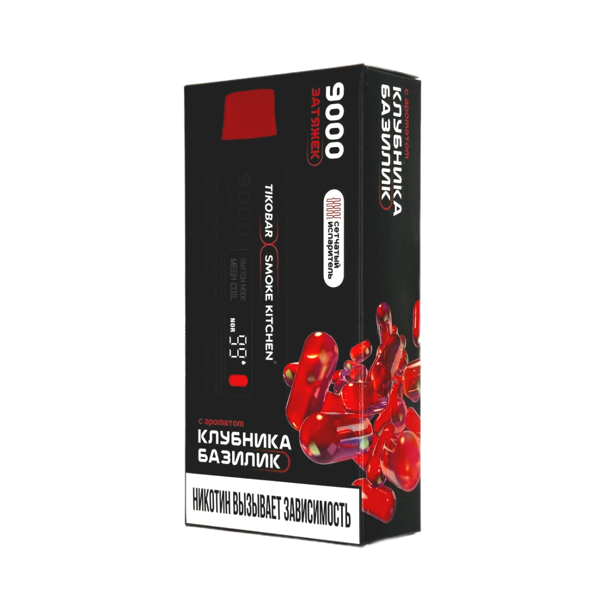 TIKOBAR SOLOx SMOKE KITCHEN 9000 Клубника базилик 2%