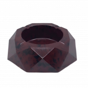 Пепельница TVC пластик темно коричневая гранёная D12см.