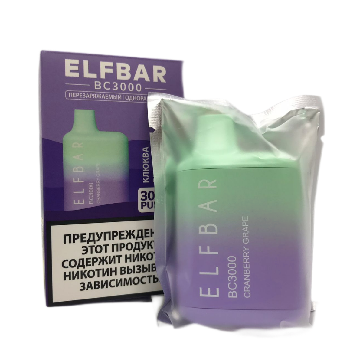 ELFBAR 3000 Клюква виноград 2%