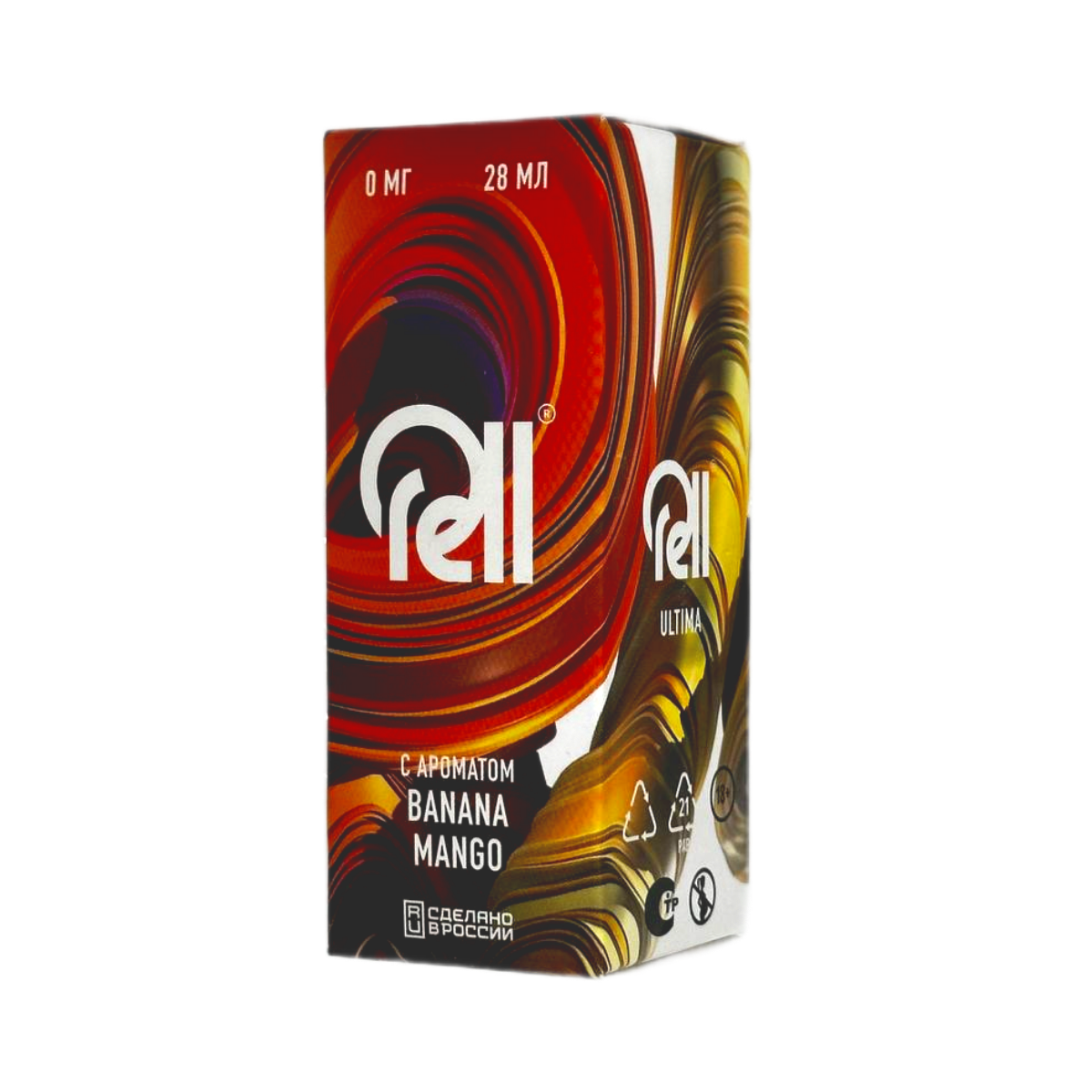 RELL ULTIMA + Nicobooster б/никотина Банан манго  30мл.0мг.