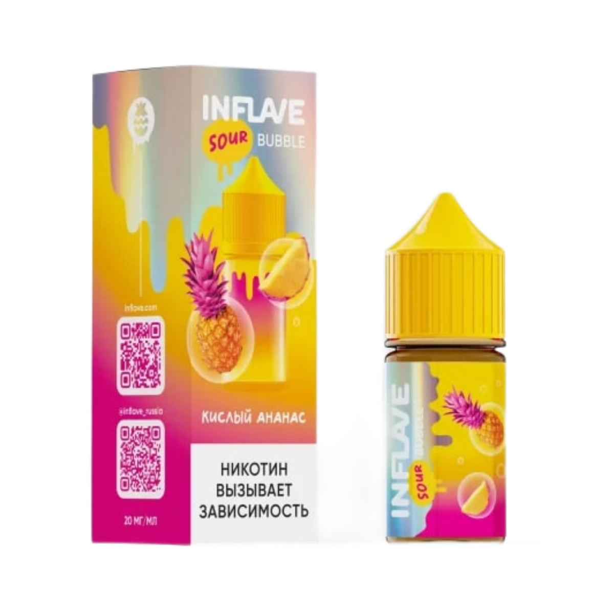 INFLAVE BUBBLE Кислый ананас 30мl. 2%