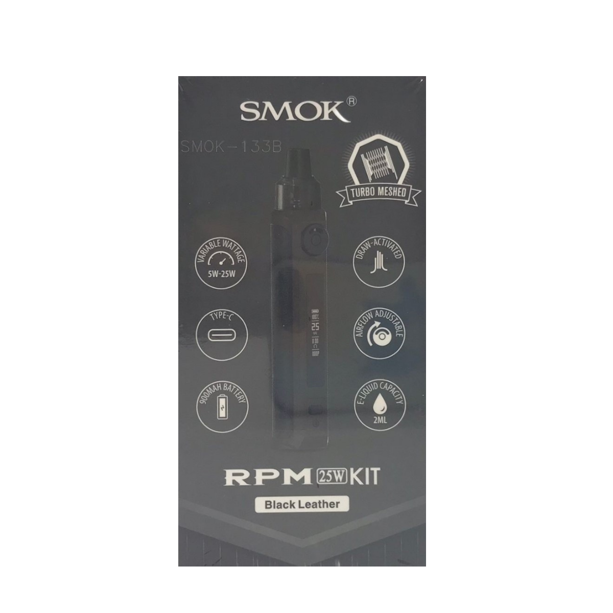 SMOK RPM 25W 900mAh Pod Kit Black Leather SMOK-133B