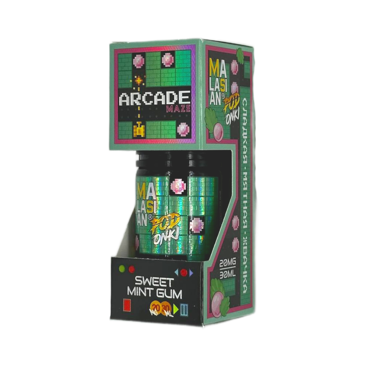 POD ONKI ARCADE Сладкая мятная жвачка 30мл.20мг.