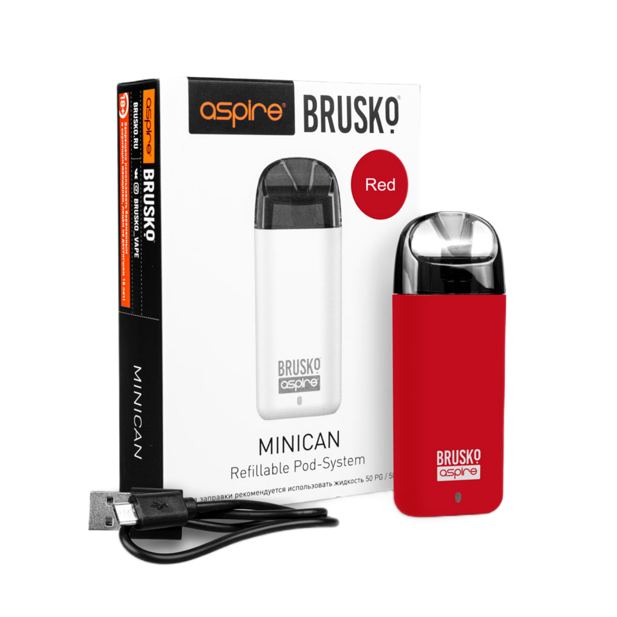 BRUSKO MINICAN 350mAh Красный