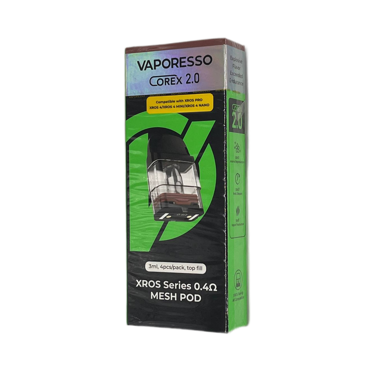 Картридж VAPORESSO XROS 0.4ohm 3ml COREX 2.0 Pod  (в упак. 4 шт.)