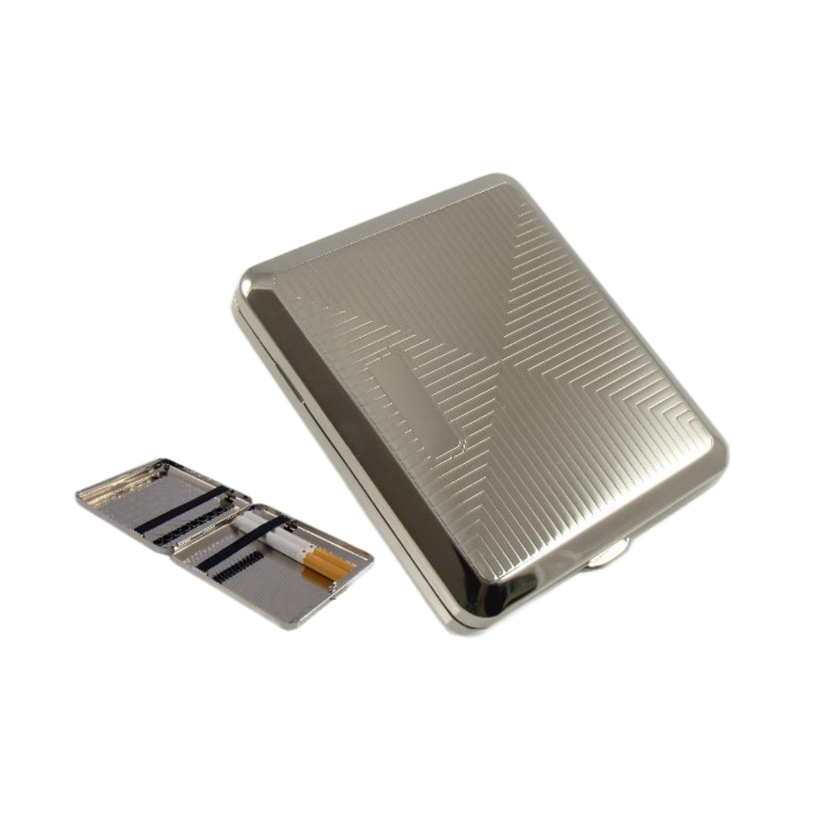 80024A Портсигар ANGELO д/18 сиг, хром