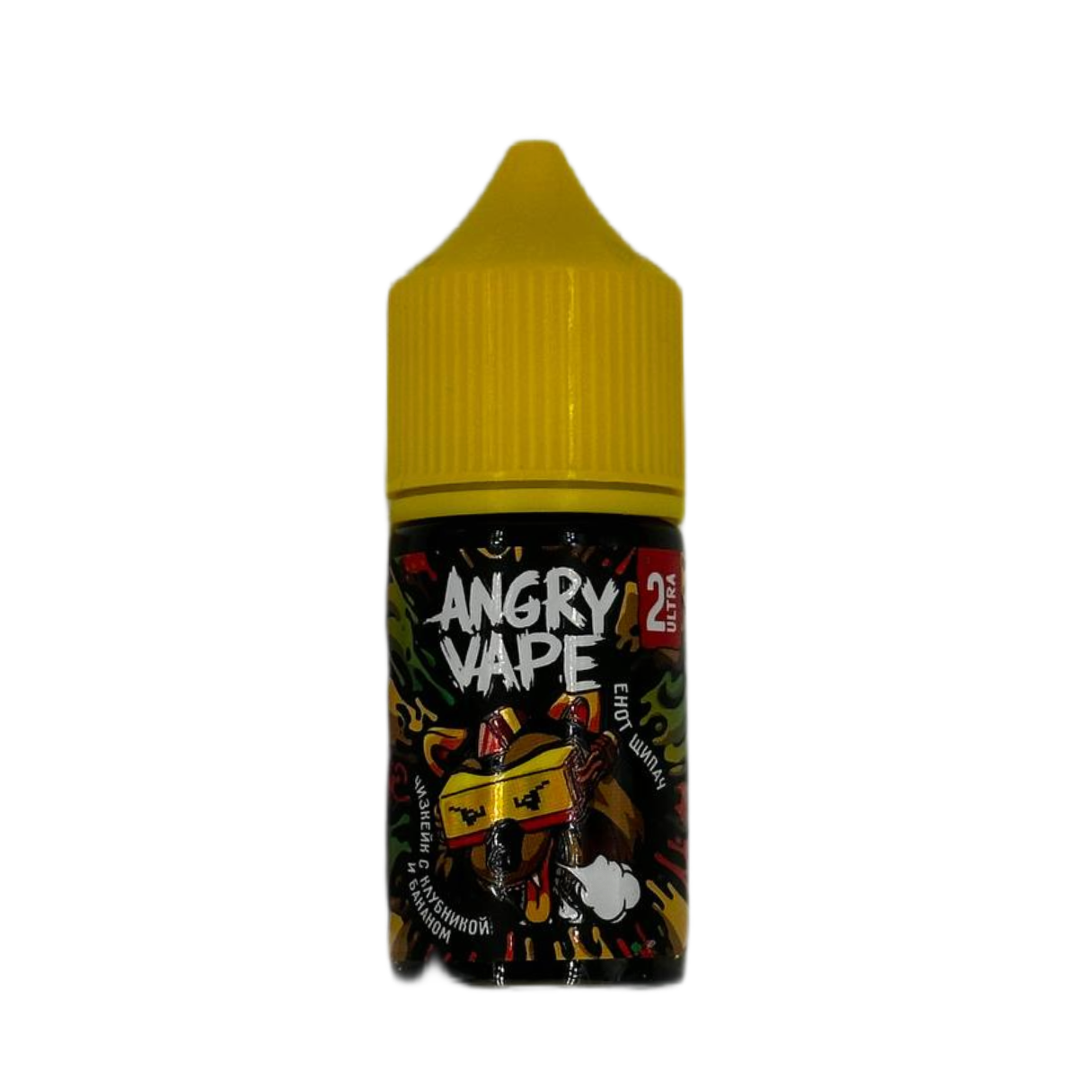 Angry Vape Salt Ultra Енот Щипач (чизкейк с клубникой и бананом) 30мл 2%