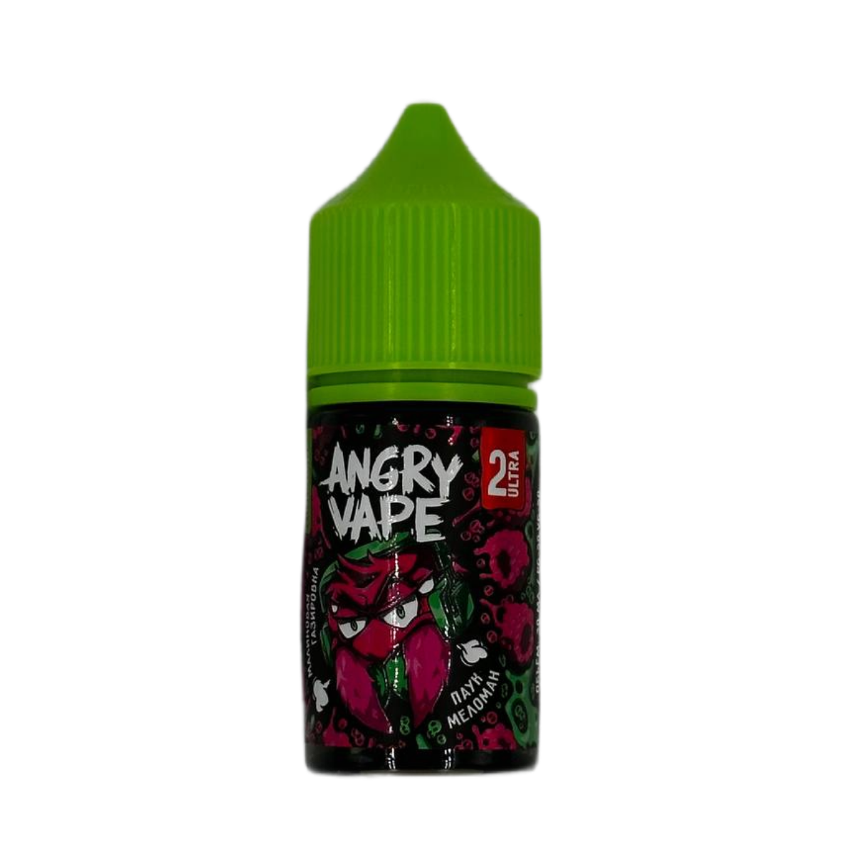 Angry Vape Salt Ultra Паук Меломан (малиновая газировка) 30мл 2%
