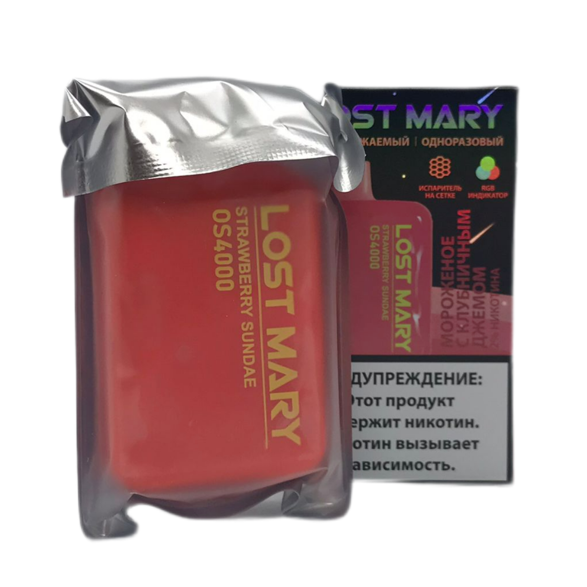 LOST MARY OS 4000 Мороженое клубничный джем 2%