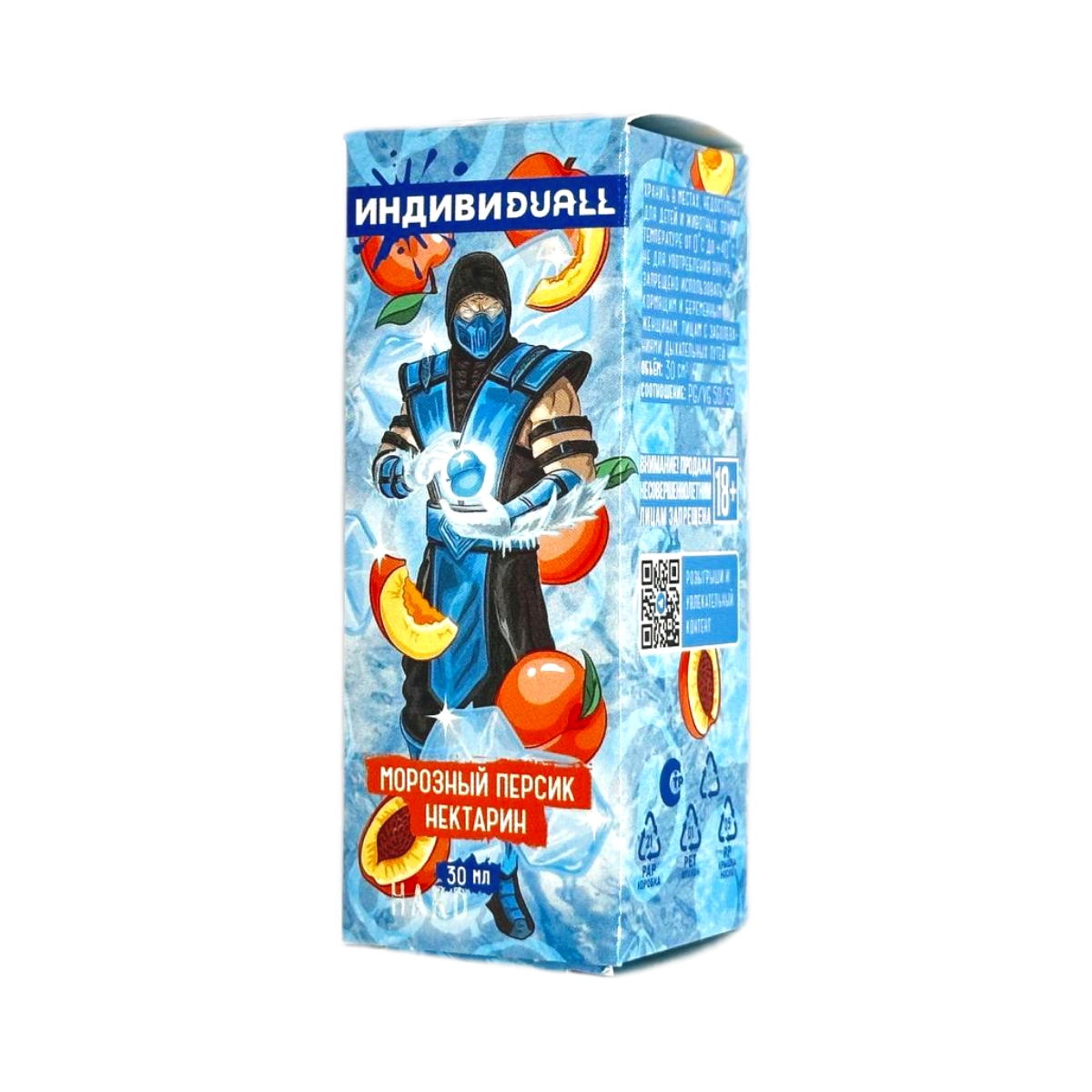 ИНДИВИ DUALL Hard Морозный персик нектарин 30мл.20мг.