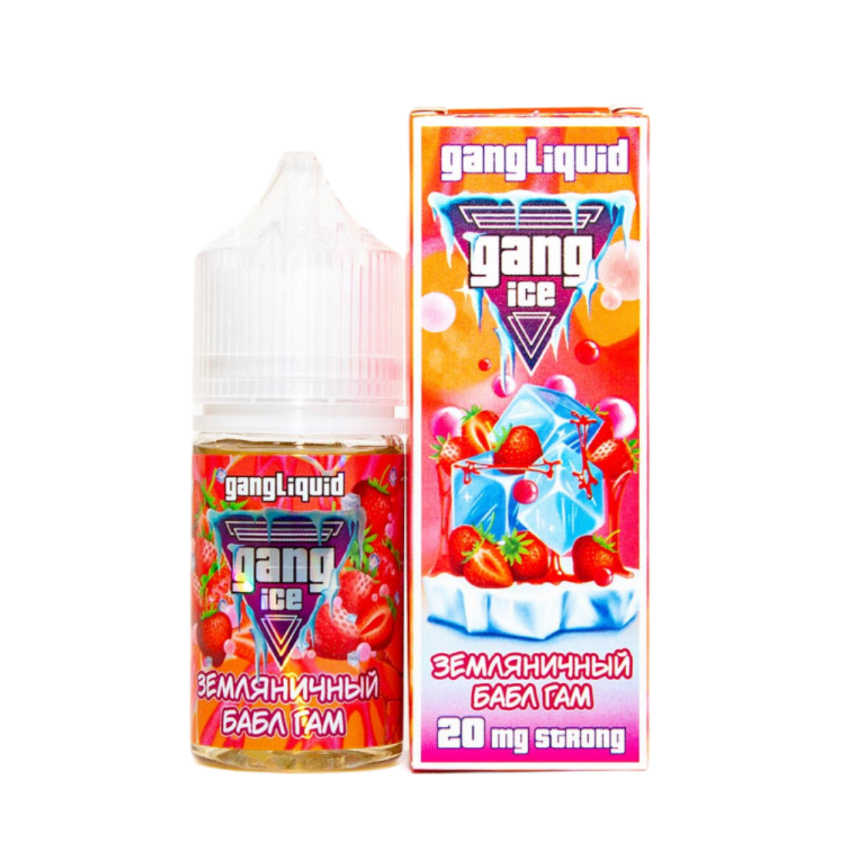 GANG ICE Strong Земляничная жвачка 30мл 2%