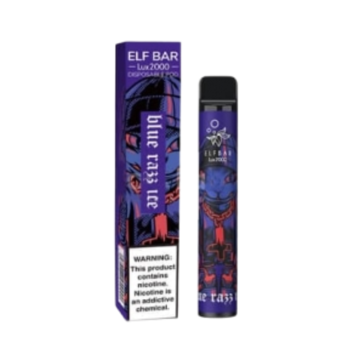 ELFBAR 2000 LUX Голубика малина лёд 2%