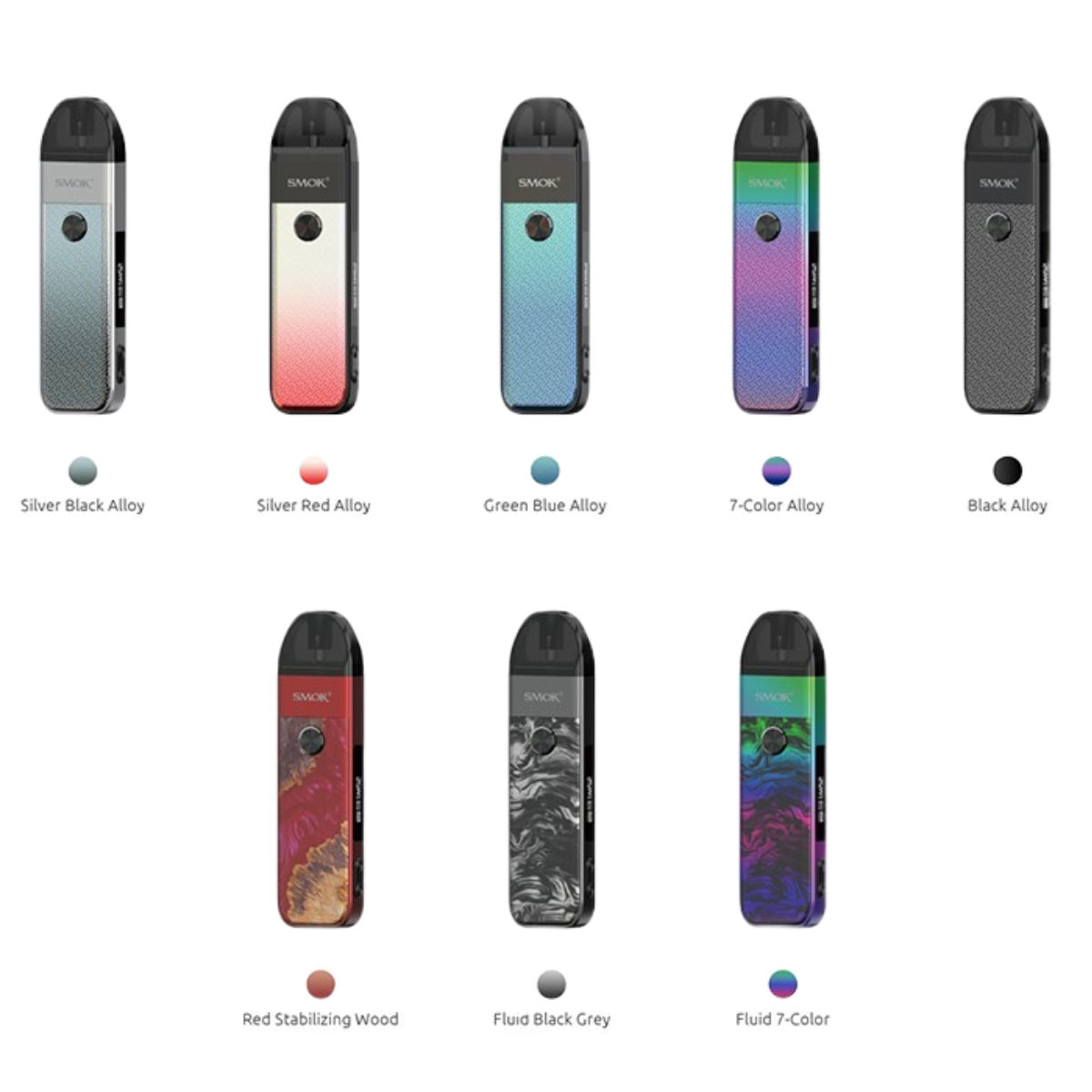 SMOK POZZ PRO 1100mAh Pod Kit Green Blue Alloy SMOK-120C