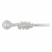 Трубка TVC стеклянная прозрачная шар спираль L14см/D3см