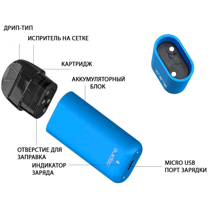 BRUSKO MINICAN 350mAh Синий