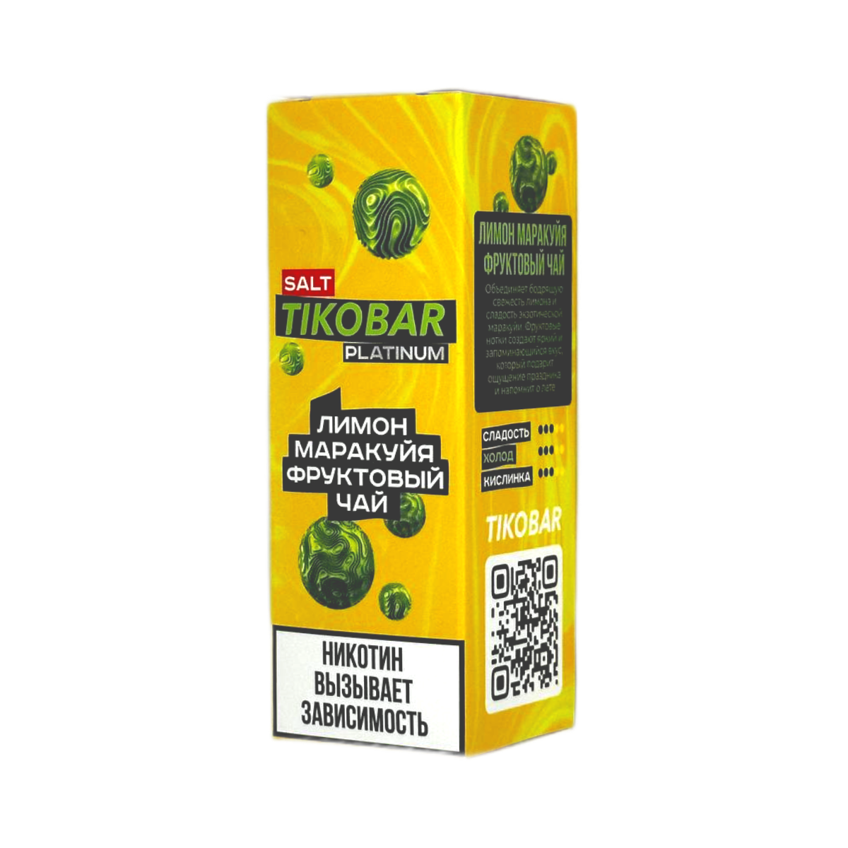 TIKOBAR PLATINUM Salt Лимон маракуйя фруктовый чай 30мл.20мг.