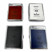 Портсигар TVC искусственная кожа Mallboro c зажигалкой 20 сигарет