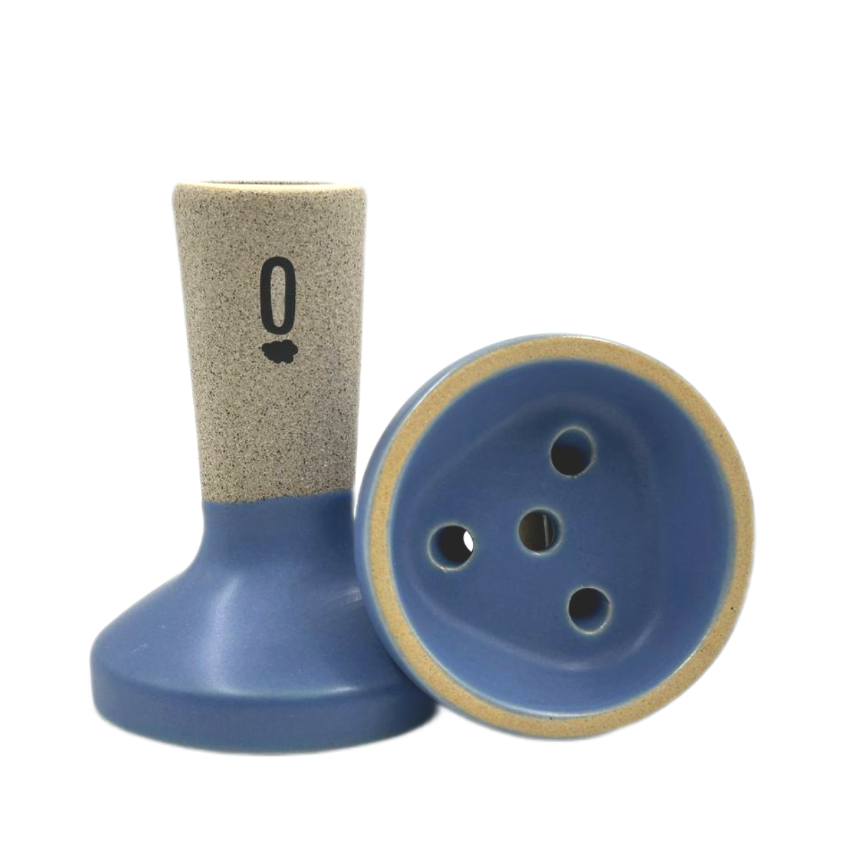 Кальянная чашка керамическая ОБЛАКО TRIO Black голубой матовый