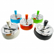 Пепельница TVC металл Металлик цветная /крутящий элемент D11.5см.