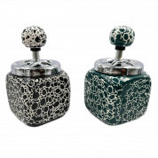 Пепельница TVC керамическая принт /крутящий элемент D9см.