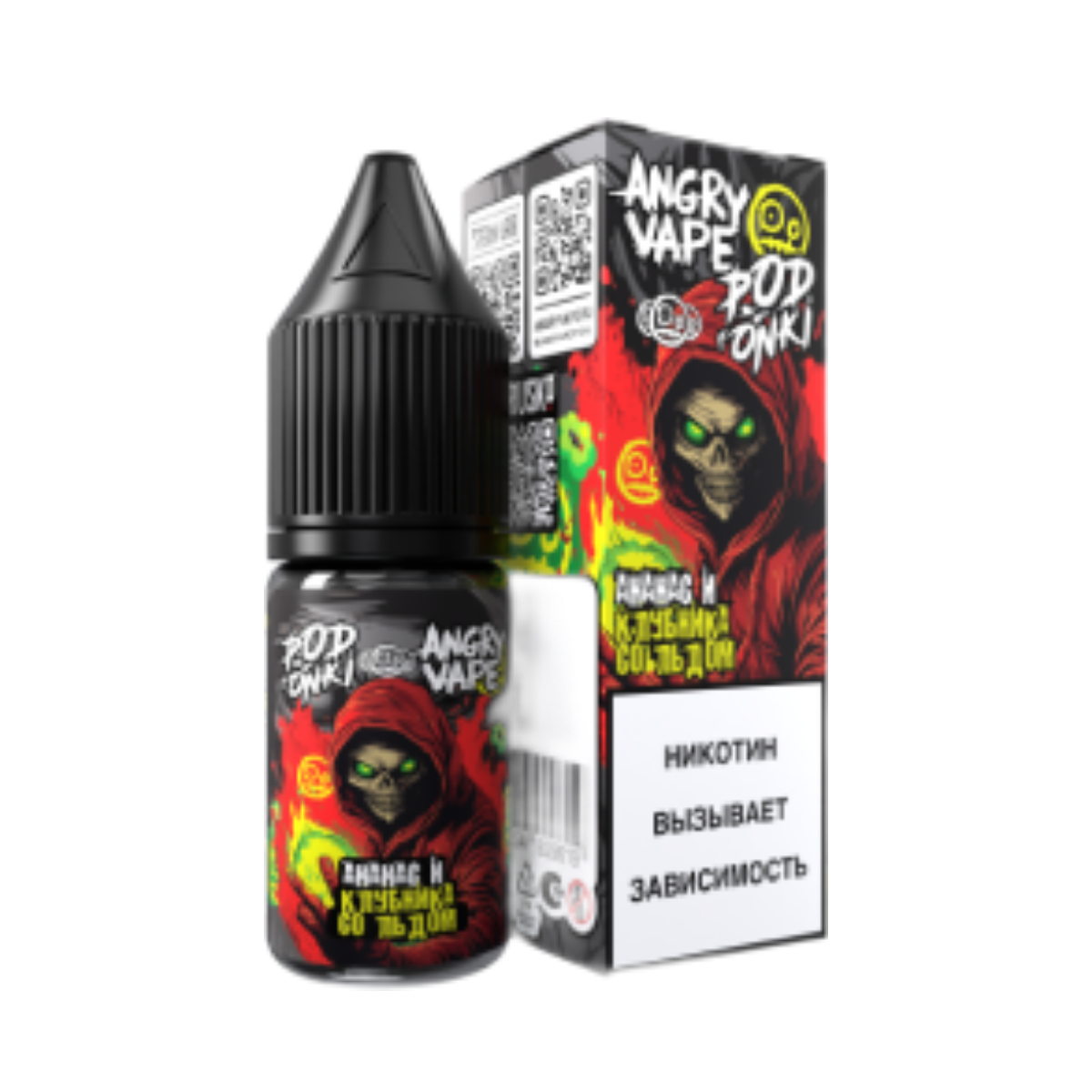 Angry Vape & POD ONKI Ананас и клубника со льдом 10мл.20мг.
