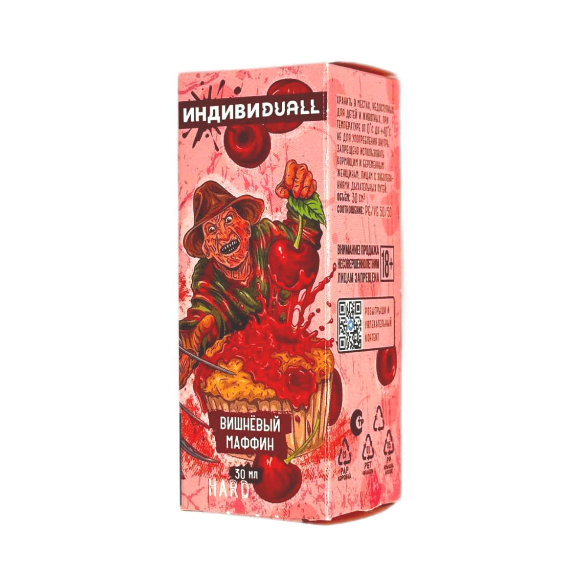 ИНДИВИ DUALL Hard Вишневый маффин 30мл.20мг.