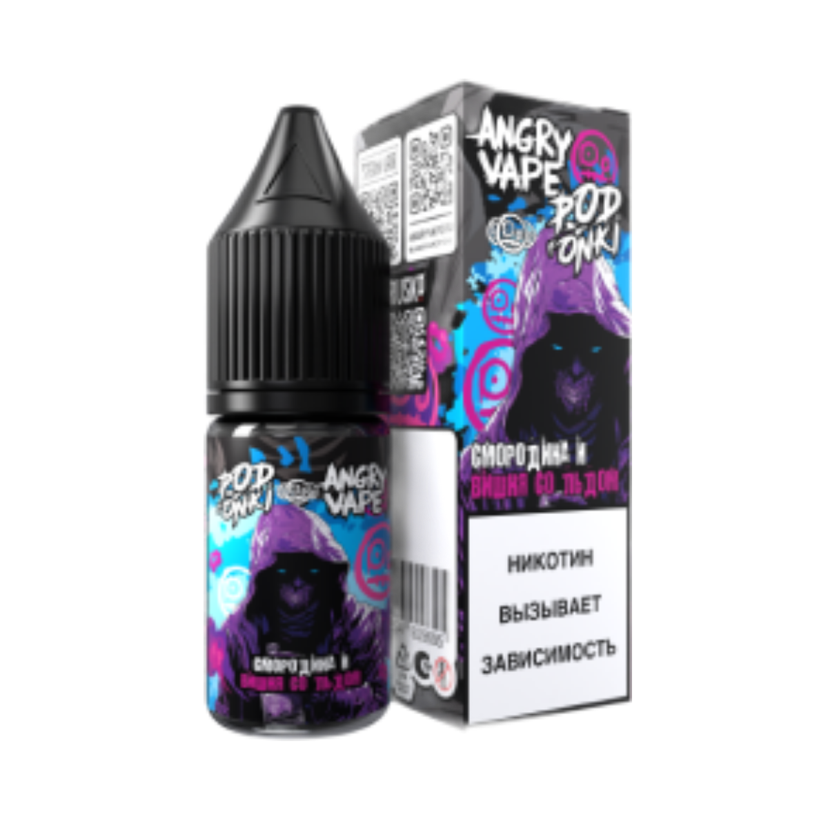 Angry Vape & POD ONKI Смородина и вишня со льдом 10мл.20мг.