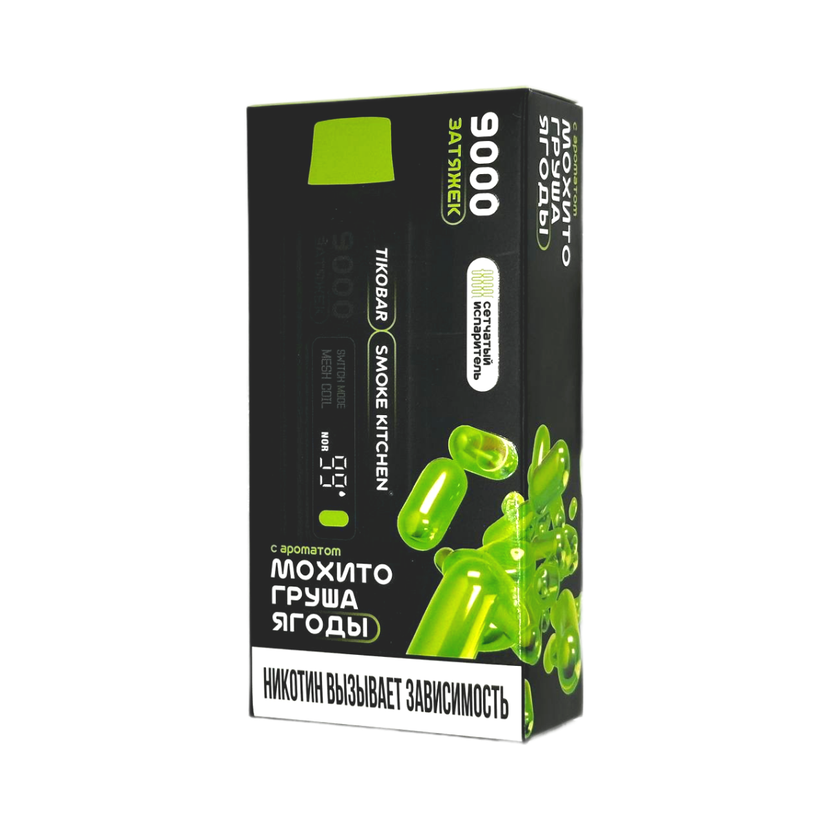 TIKOBAR SOLOx SMOKE KITCHEN 9000 Мохито груша ягоды 2%