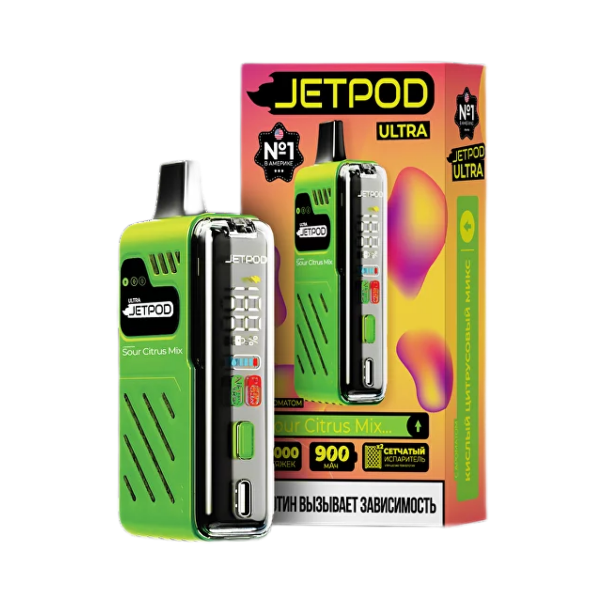 JETPOD ULTRA 14000 Кислый цитрусовый микс 2%