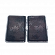 Портсигар метал.+ иск. кож. р/з (12 сиг.) CCM-17