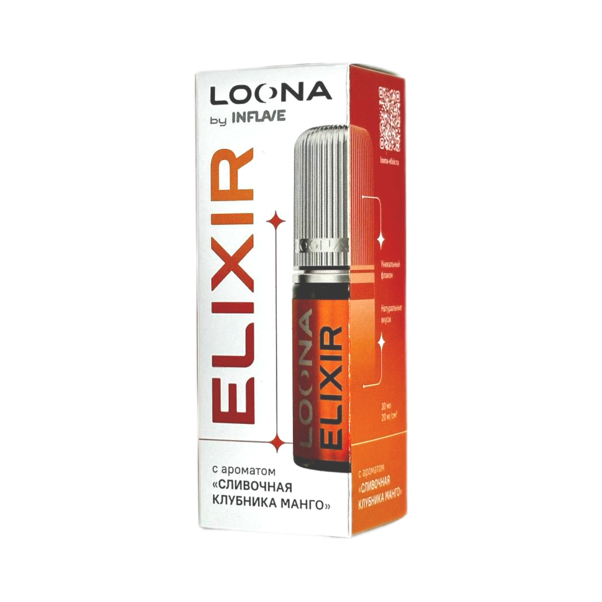 INFLAVE LOONA ELIXIR Сливочная клубника манго 30мл.20мг.
