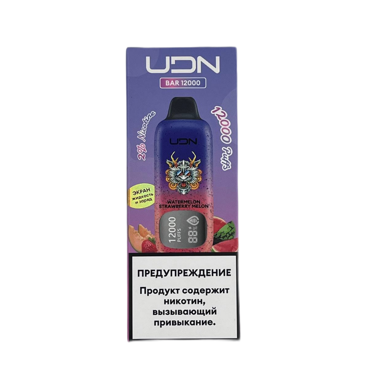 UDN BAR 12000 Арбуз клубника дыня 2%