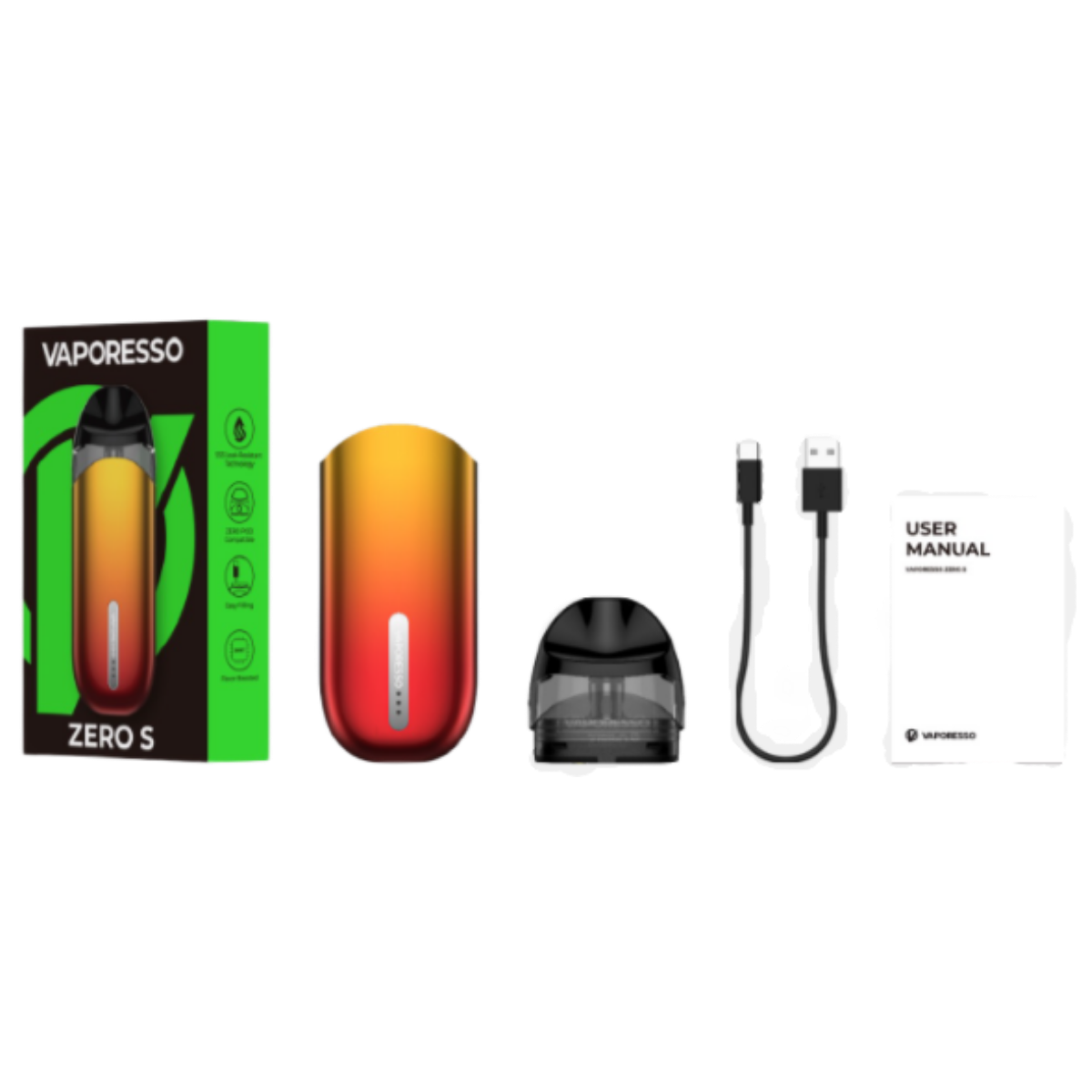 Vaporesso ZERO S 650mAh Pod Kit Green VRR-0082E