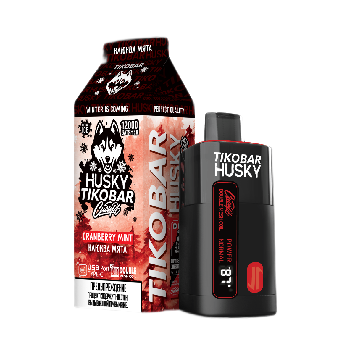 TIKOBAR HUSKY СИБИРЬ 12000 Клюква мята 2%