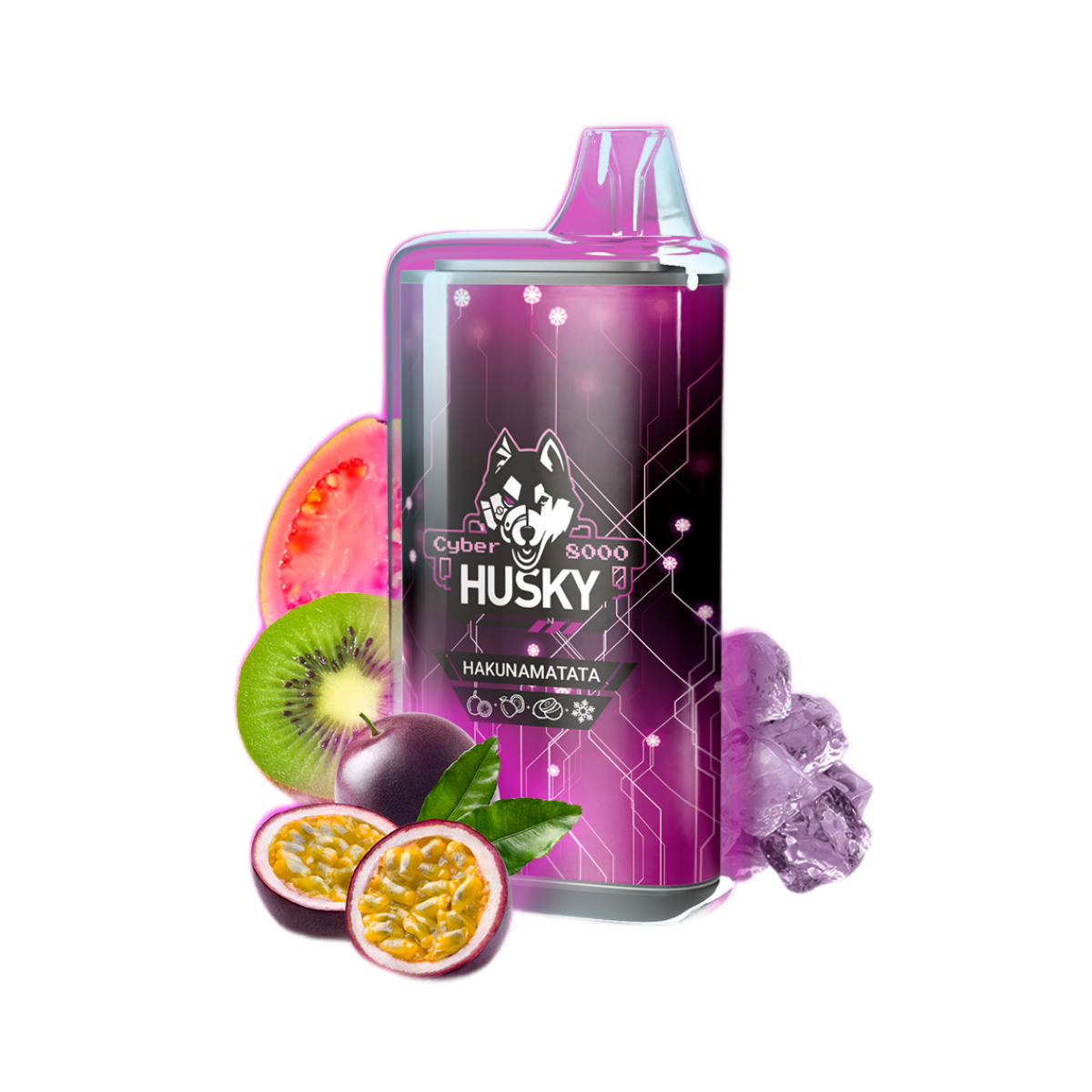 HUSKY CYBER NEW 8000 Маракуйя киви гуава 2%